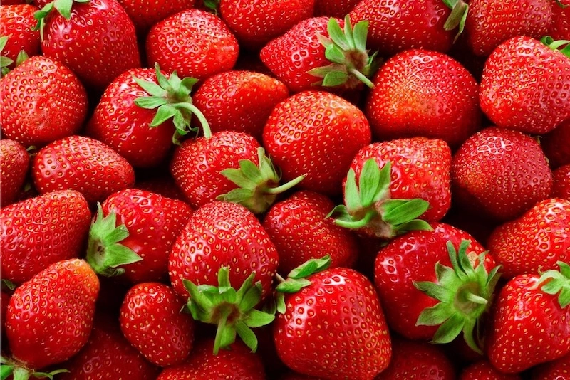 Bak verse aardbeien